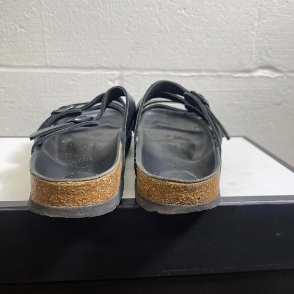 Birkenstock Delmas Black Leather Strappy Sandals Slides Slip On 39 EU/8 US - Picture 6 of 12